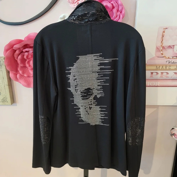 Fading Rhinestone Skull Blazer - Picture 1 of 3